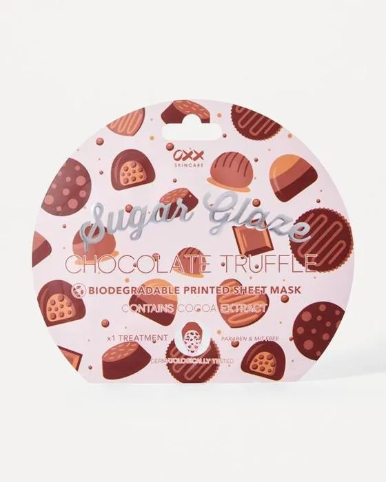 Masque en feuilles de truffe de chocolat de sucre de soin OXX - Extrait de cacao
