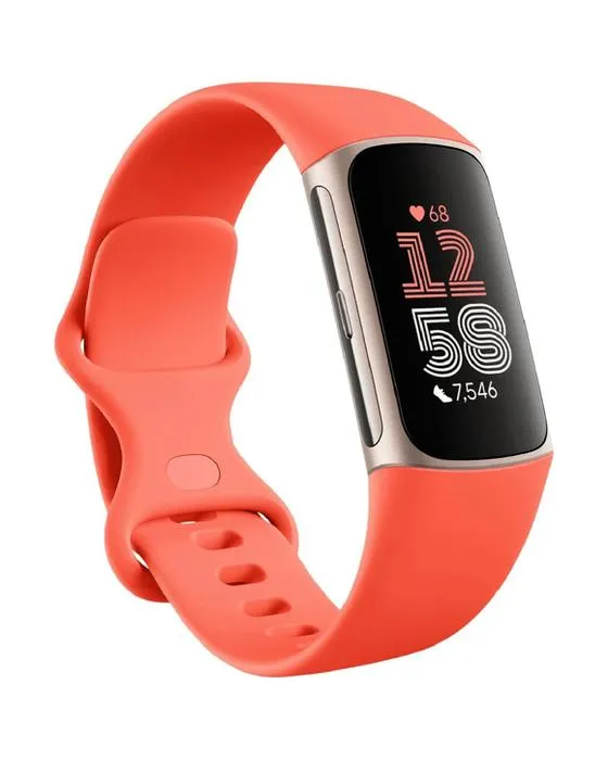 Fitbit Charge 6 Tracker de fitness avancé Coral/Champagne Gold