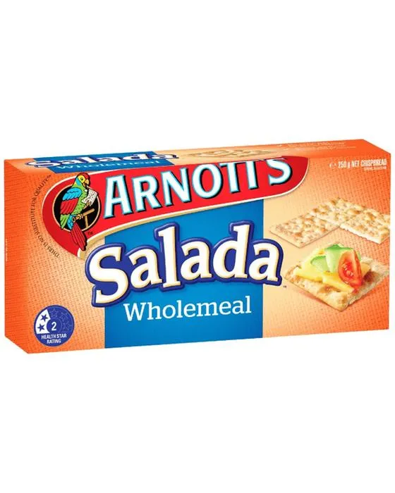 Crackers de farines entières de salade d'Arnott 250g