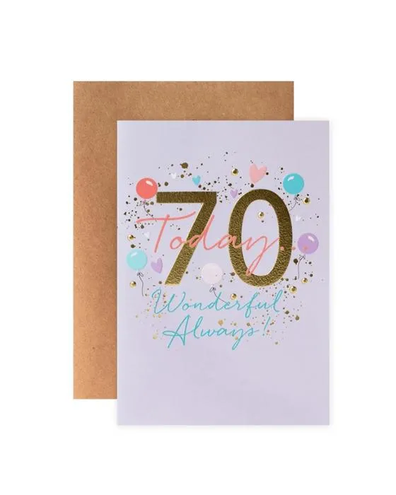 Connexions de la Carte d'anniversaire 70e Hallmark - Merveilleux toujours