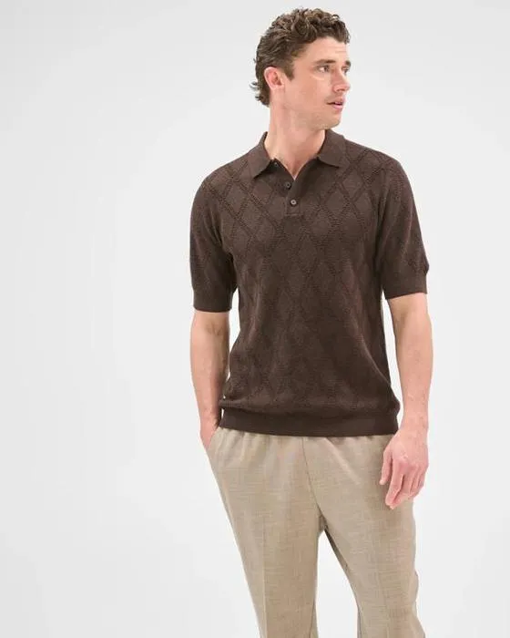 Aperçu Polo en coton Jacquard en maille australien