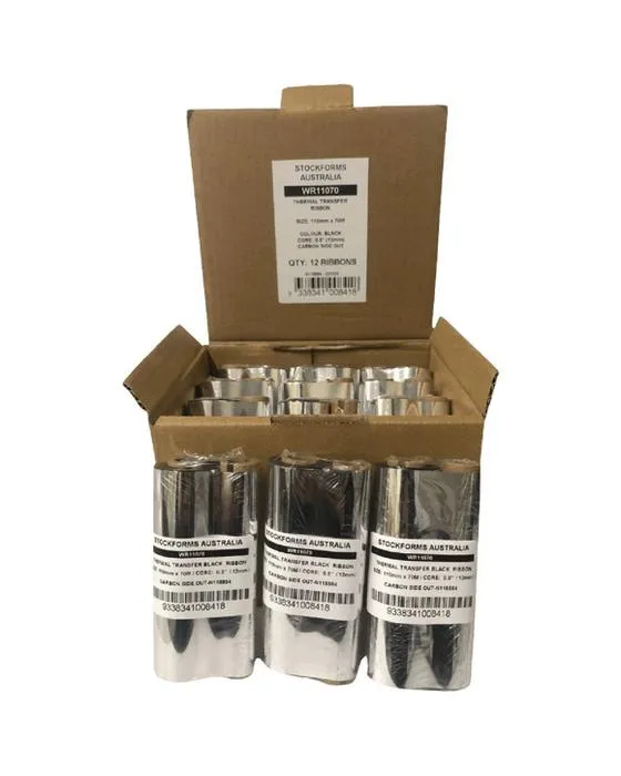 Rouleaux de ruban en résine de cire thermique 12 Pack