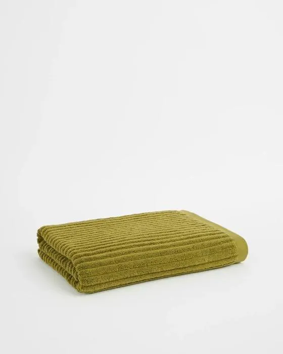 Cible Dylan Australian Cotton Rib Bath Sheet - Vert