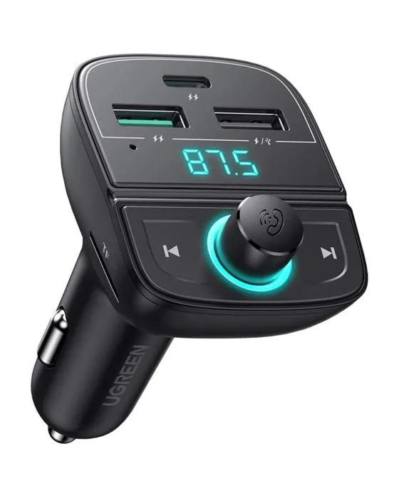 UGREEN Bluetooth FM Transiteur et chargeur de voiture noir