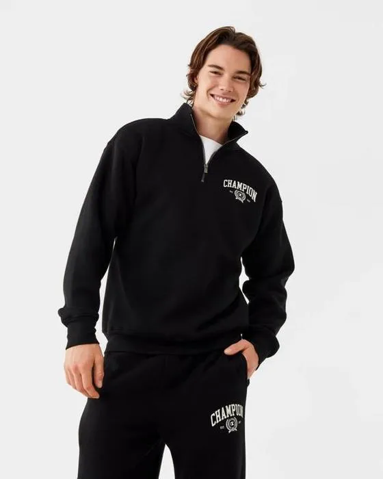 Champion Varsity Hommes Quartier Zip Sweatshirt