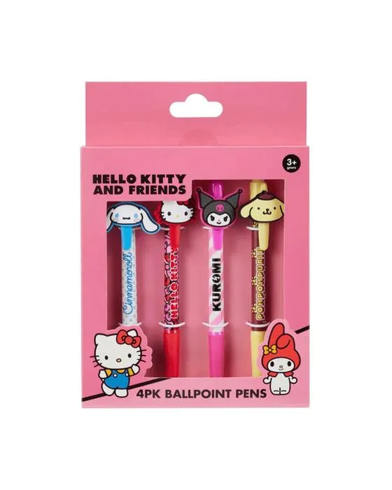 4 Pack Hello Kitty et amis stylos à bille