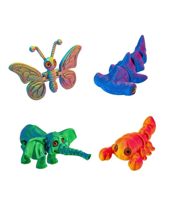 Chiffres animaux imprimés 3D - Assortiment