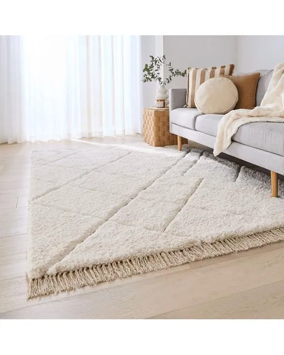 Sophia Rug - Blanc, Grand - 235cm x 160cm