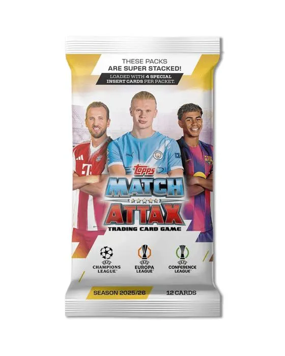 Topps UCC Match Attax 2025/2026 Edition Trading Card Booster Pack - Assortiment