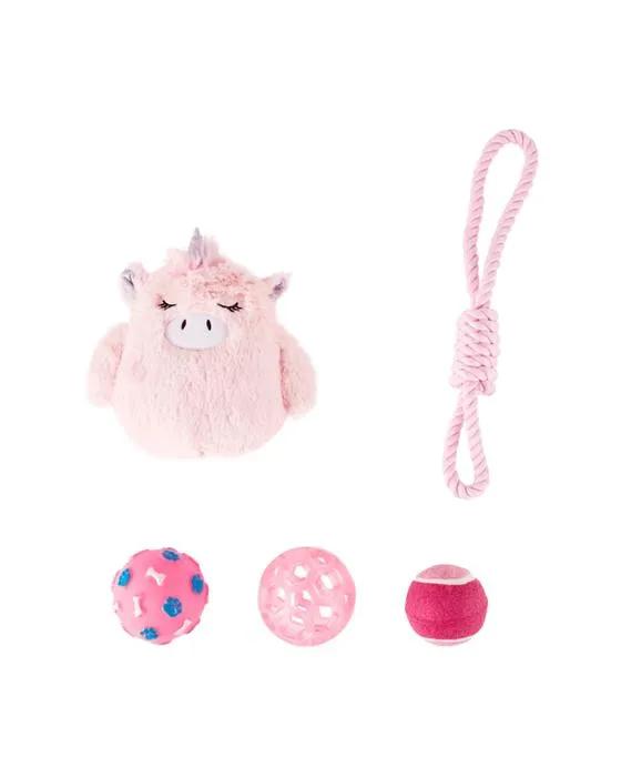 5 Pack Jouet pour animaux Licorne rose