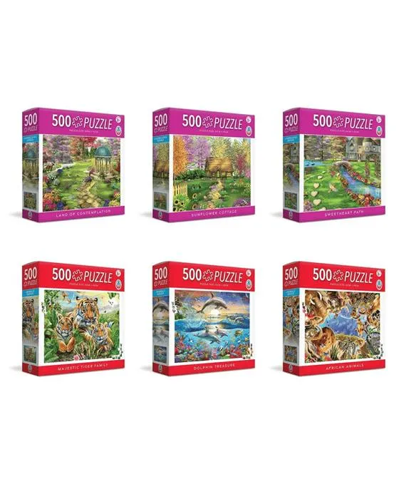 Puzzle d'animaux fléchés 500 pièces - Assortiment