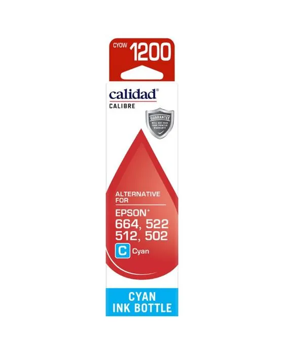 Bouteille d'encre de Calidad Epson 502/512/522/664 Cyan