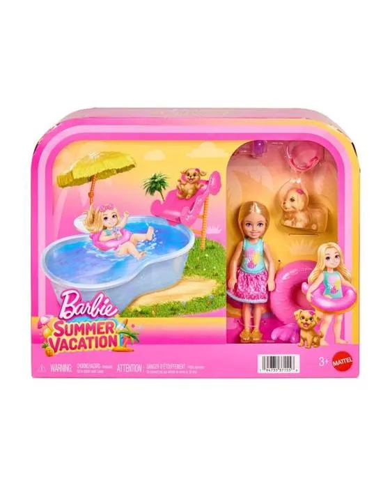 Barbie Vacances d'été Chelsea Pool Party Playset - Rose