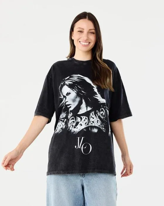 Jennifer Lopez Licence T-shirt à manches courtes surdimensionné