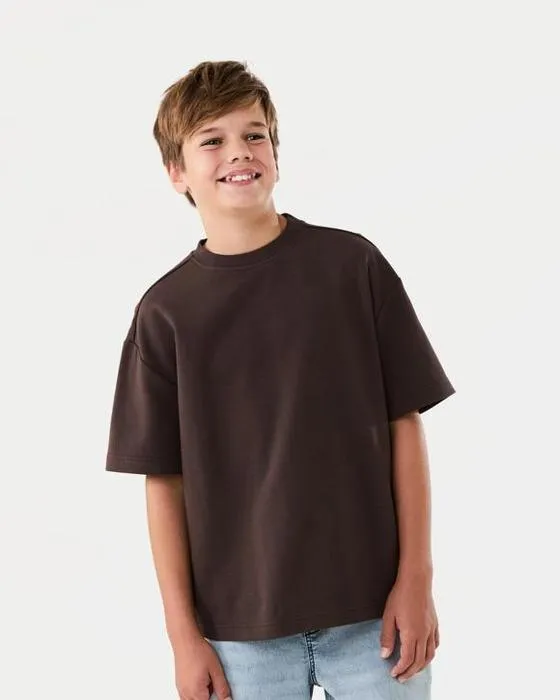 T-shirt à manches courtes surdimensionné Interlock