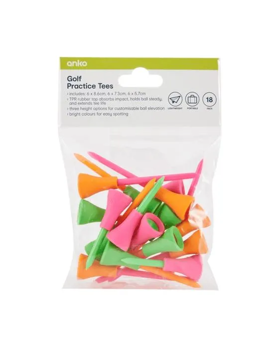 18 Pack Golf Pratique Tees