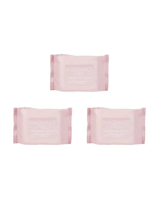 Triple pack Nettoyage et enlèvement des visages - Sans fragrance