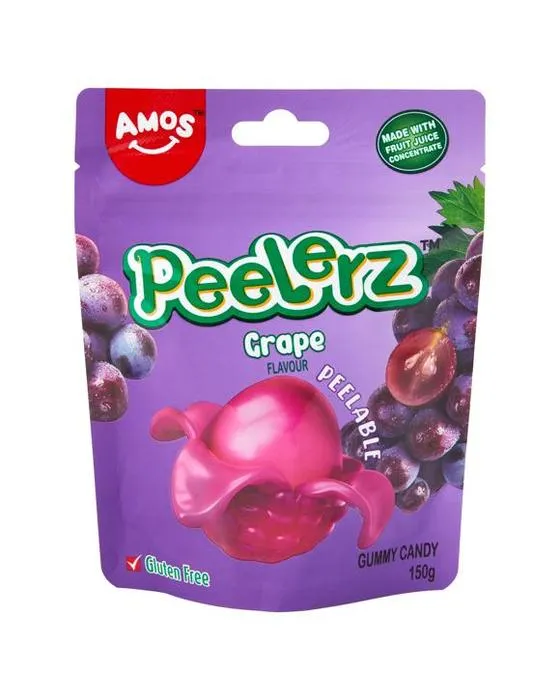Amos Peelerz Avoeur de raisin Gummy Candy 150g