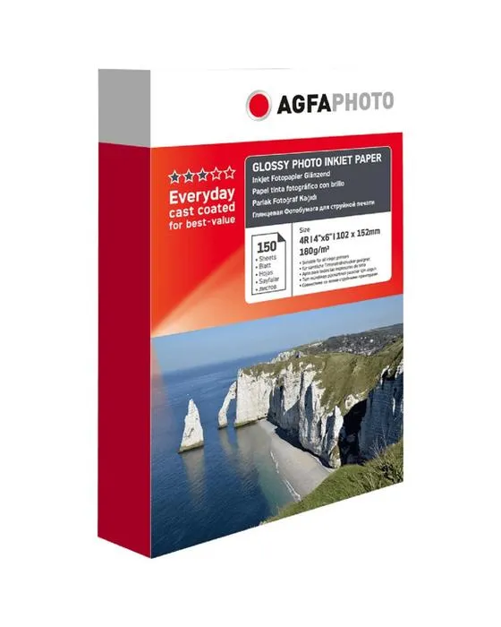 AGFA 6x4' Papier photo brillant 180gsm 150 Pack