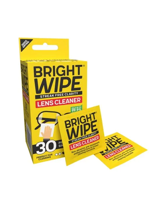 Wipes de nettoyage de lentilles Brightwipe 30 Pack