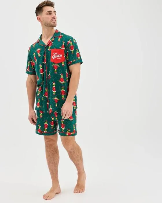 Ensemble Pyjama de coton australien de Noël de famille Maxx - Grinch
