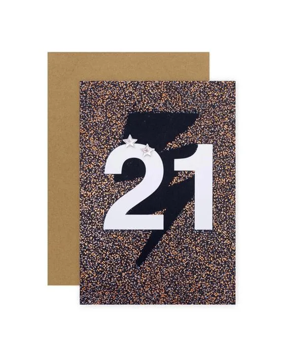 Connexions de la Carte d'anniversaire de 21ème Hallmark - Copper Foil