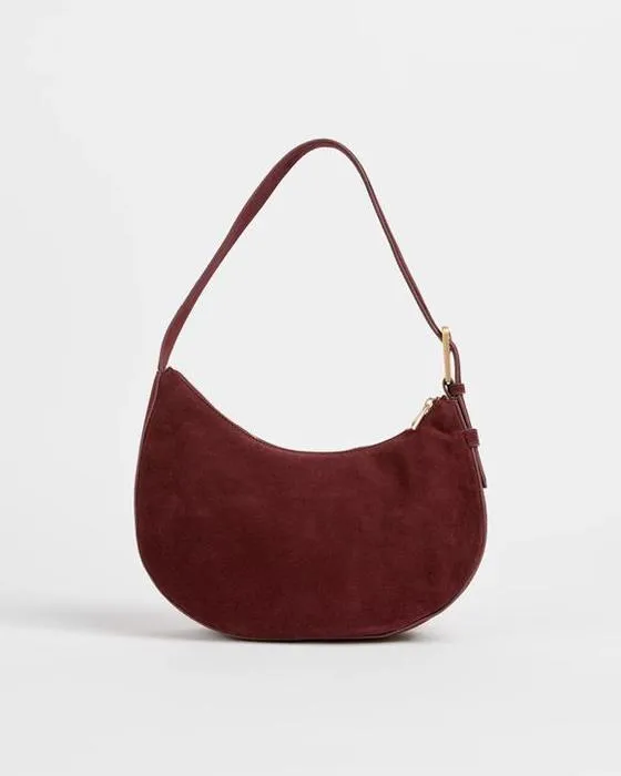 Accessoires cibles Sac à épaule en cuir de demi-lune de suède de qualité supérieure