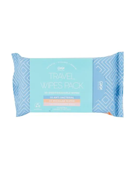 OXX Skincare 30 pièces Biodégradable Travel Wipes Pack