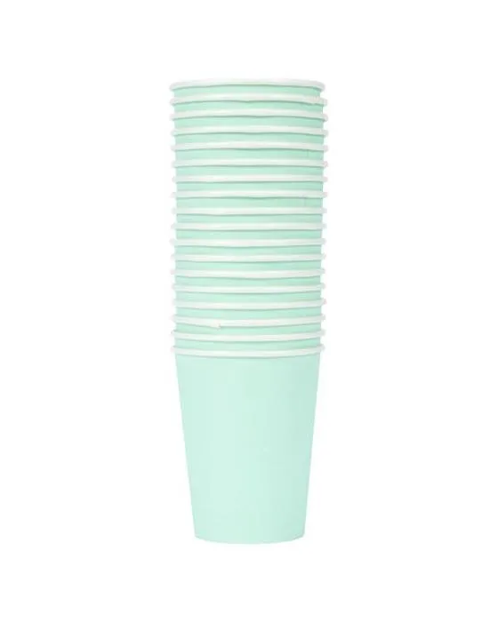 18 tasses en papier de menthe