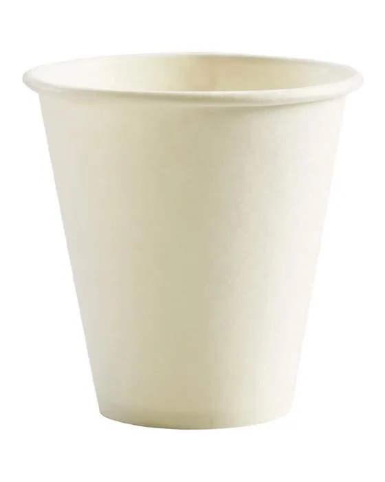 BioPak tasses à café à paroi unique 8oz blanc 1000 Box