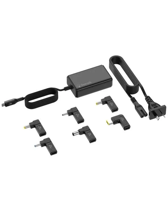 Chargeur portable à os 65W GaN noir