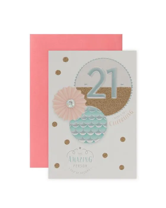 Connexions de la Carte d'anniversaire de 21ème Hallmark - personne étonnante