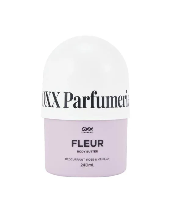Beurre de corps Fleur OXX Fragrance 240ml - cassis, rose et vanille