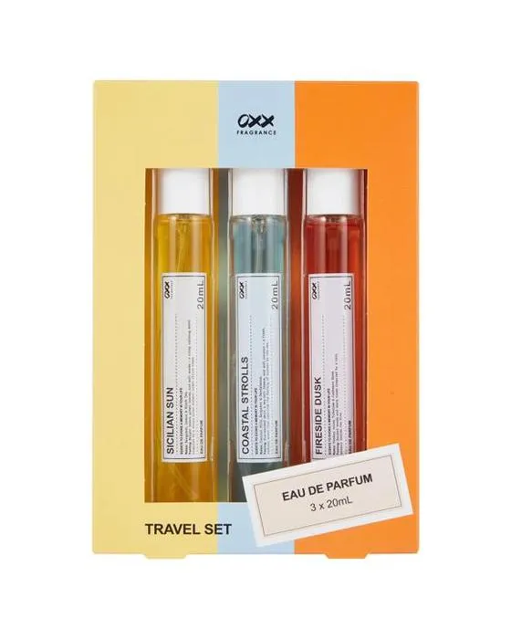 Ensemble de voyage de 3 pièces de la fragrance OXX Eau De Parfum