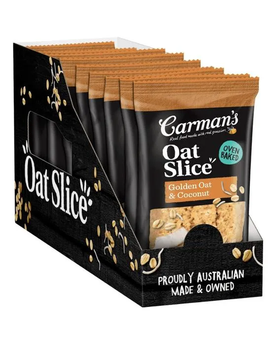 Carman's Golden Oat & Coconut Slice 70g 12 Pack