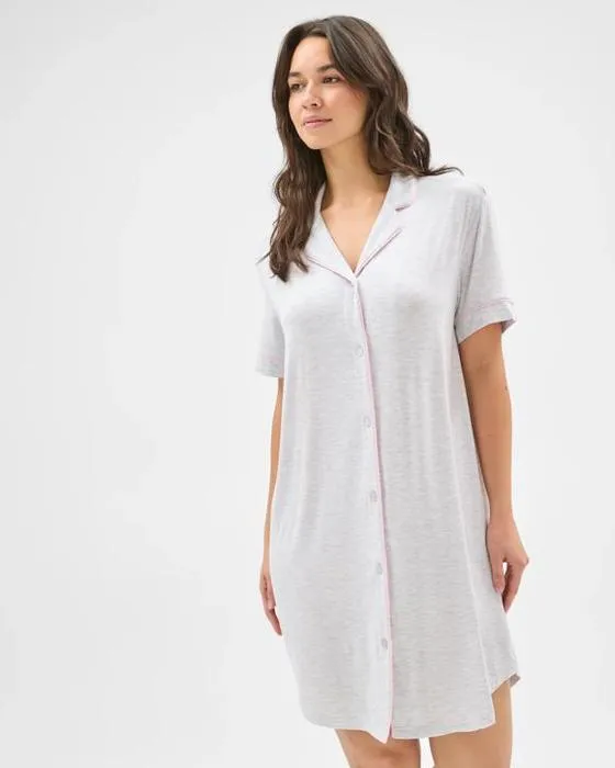 Cible femme Bamboo manches courtes chemise de nuit