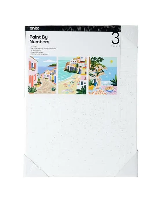3 Pack Peinture par Nombres - Paysage Med