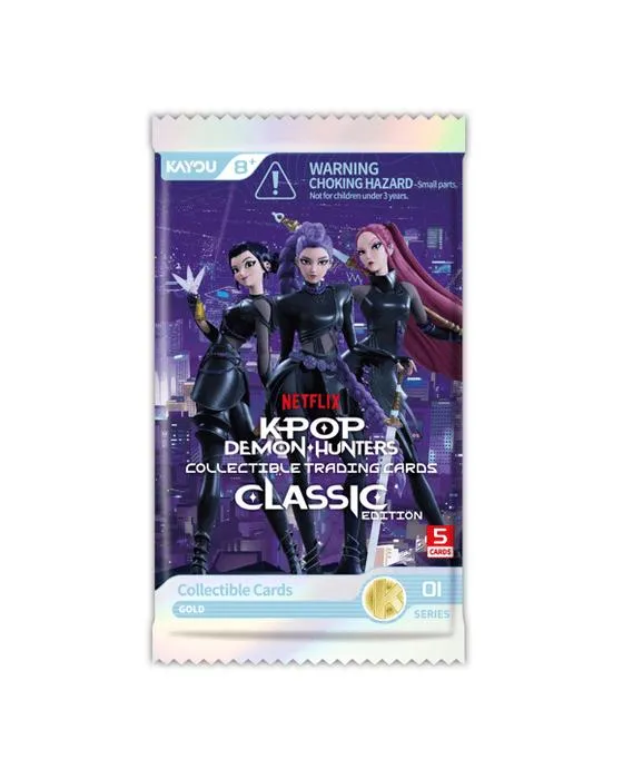 KPop Demon Hunters Carte de trading collectible Edition classique 01 Série or