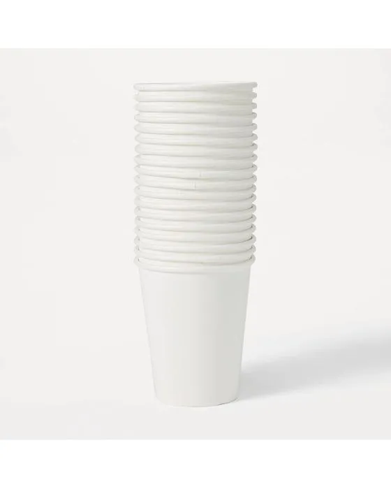 18 Pack de coupes en papier blanc