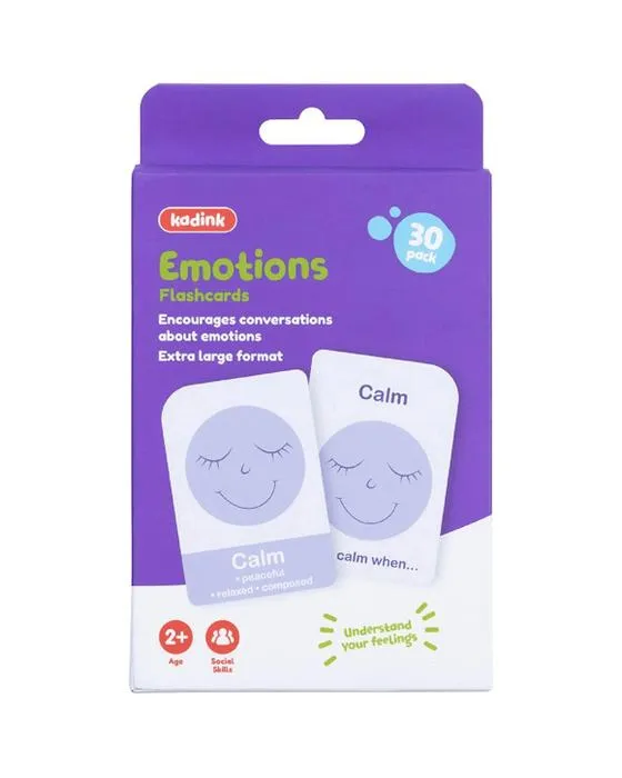 Kadink grandes cartes-éclair 30 Pack Emotions