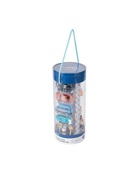22 pièces de voitures Diecast et jeu de tapis