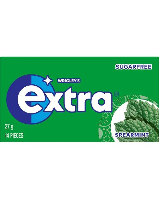 14 pièces Wrigley's extra spearmint à l'aide de la gomme 27g