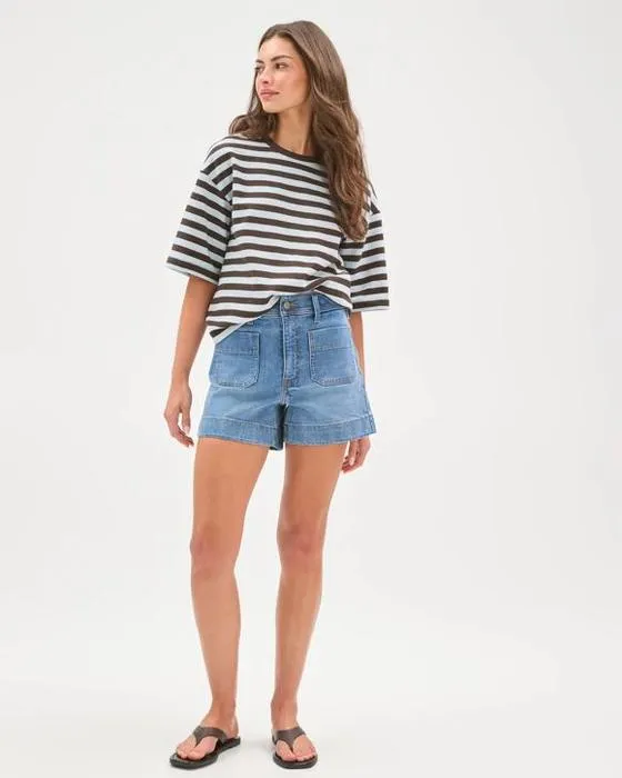 Cible Petites Cotton Australien 3/4 T-shirt Boxy à manches larges