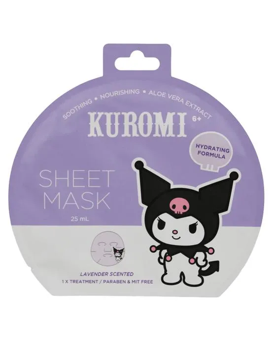 Masque de feuille Kuromi 25ml - Lavande parfumée