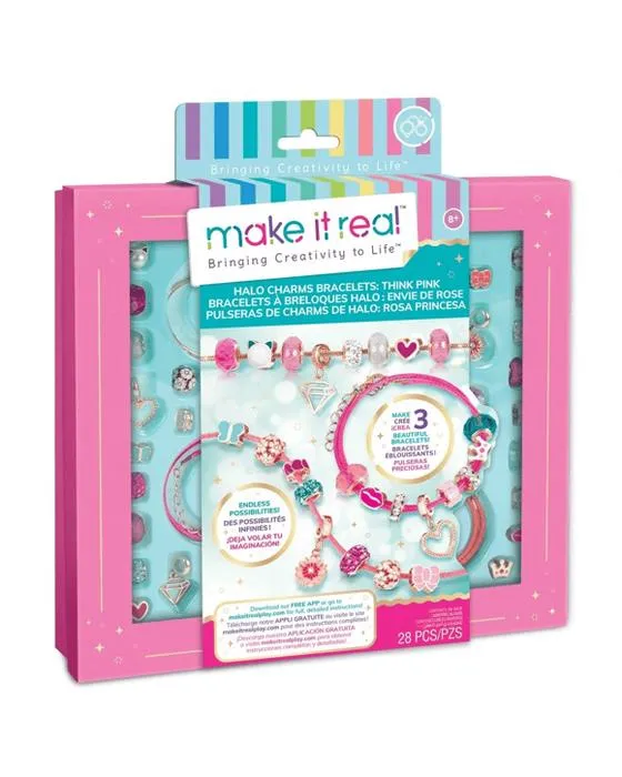 28 pièces font de lui de véritables bracelets de charmes Halo: Pensons Kit rose