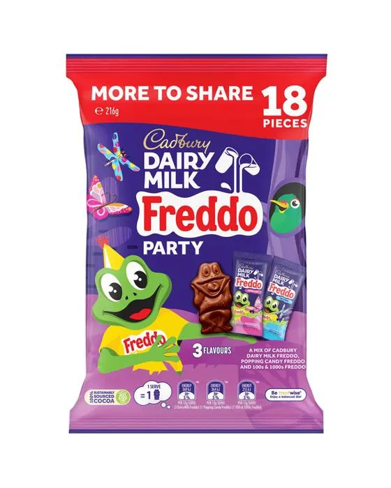 18 pièces Cadbury lait laitiers Freddo Party 216g