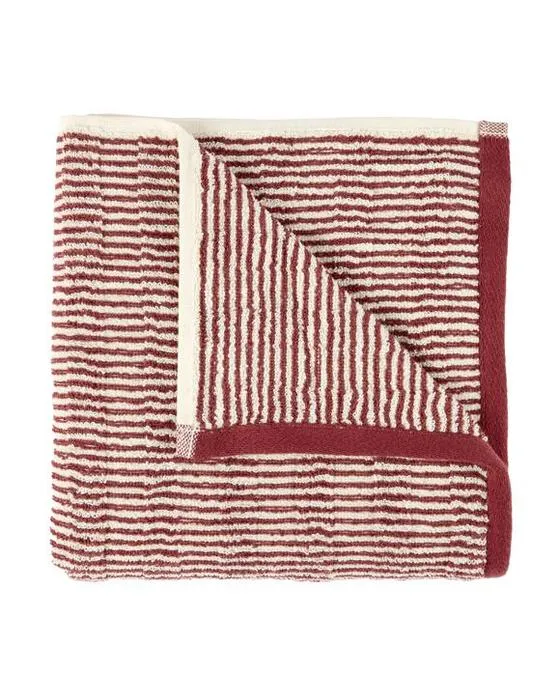 Serviette de bain en coton micro-rayé - Port