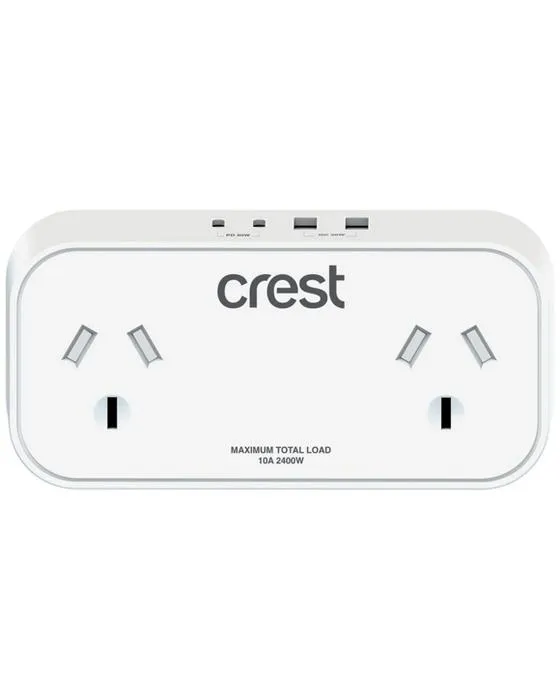 Adaptateur de double puissance Crest 4 USB 2C+2A 30W