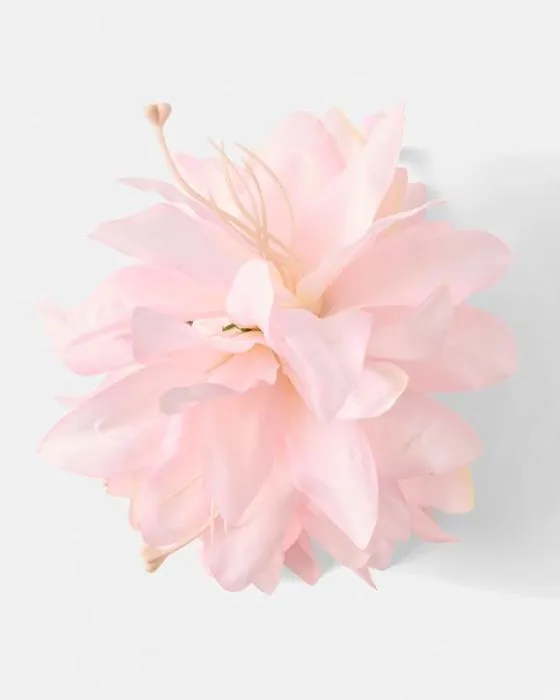 Tissu rose surdimensionné Fleur griffe Clip cheveux
