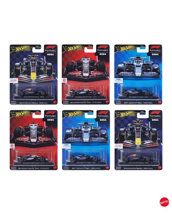 Hot Wheels Premium 2024 Die-Cast Formule 1 Voiture de course - Assortiment - Blanc